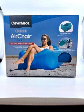 CleverMade AirChair Chill Inflatable Lounger Outdoor Beach Camping Chair
